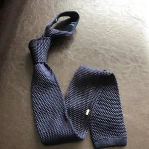 Suit Supply Navy Blue Knit Tie